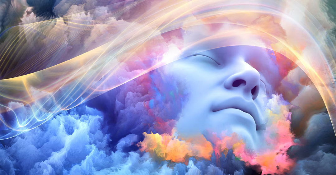 Femme dormant paisiblement, illustration d'un rêve réconfortant