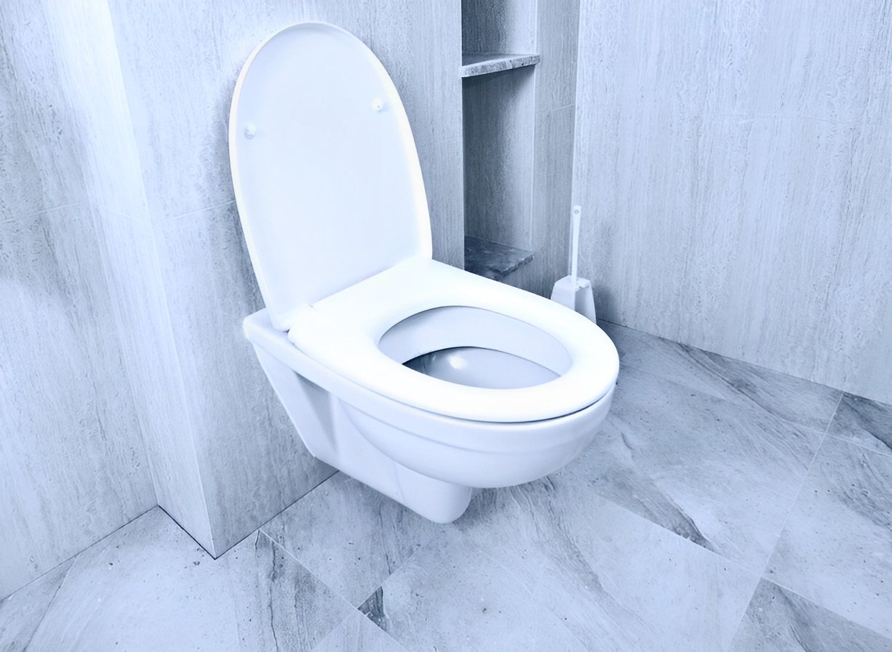 Toilettes propres et brillantes