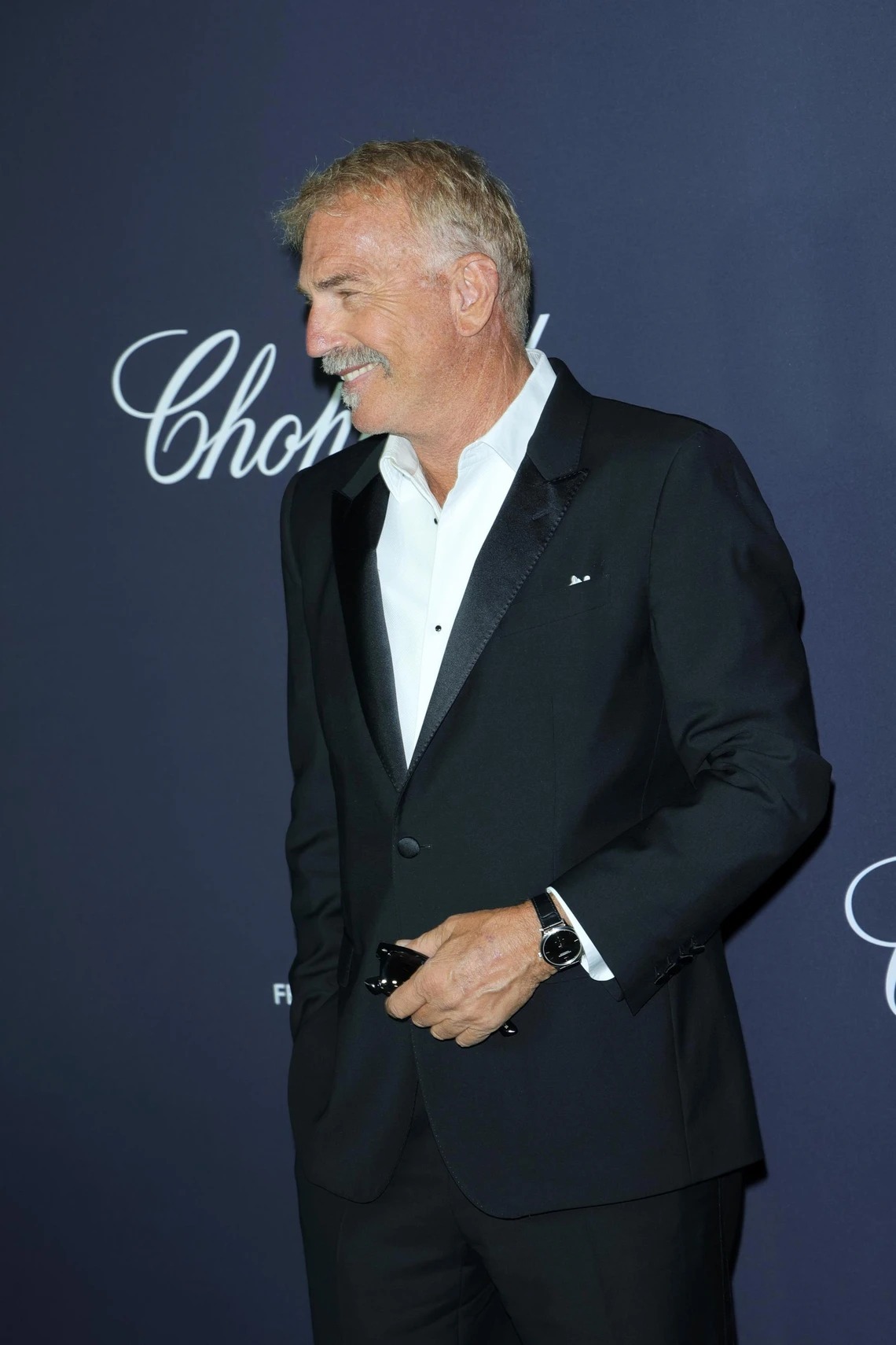 Kevin Costner sur le tapis rouge de Cannes