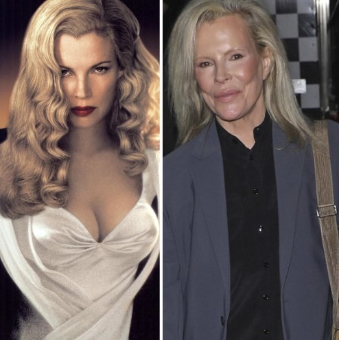 Kim Basinger en r&eacute;flexion, regard s&eacute;rieux