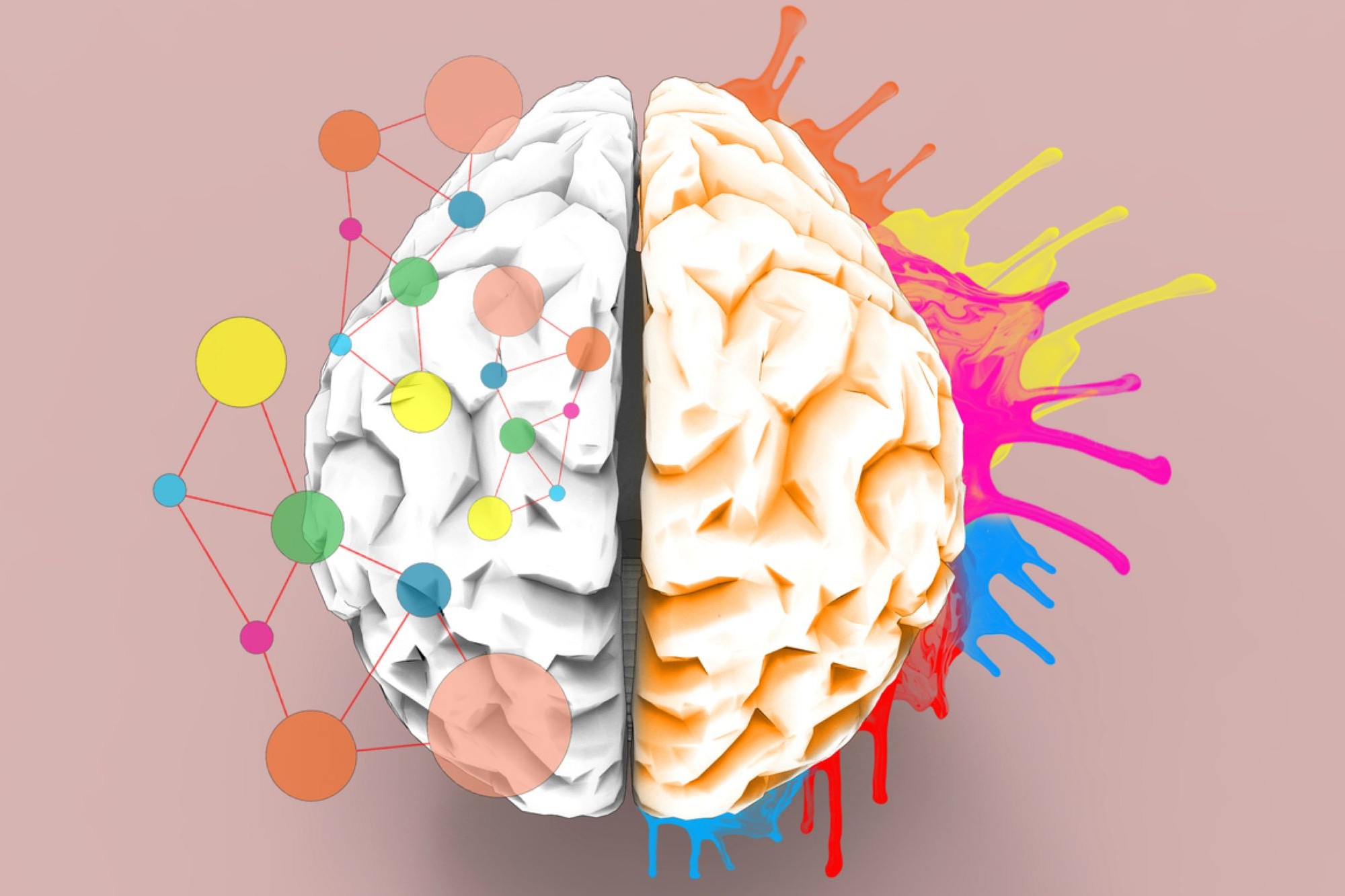 Représentation artistique d'un cerveau en activité, symbolisant la créativité