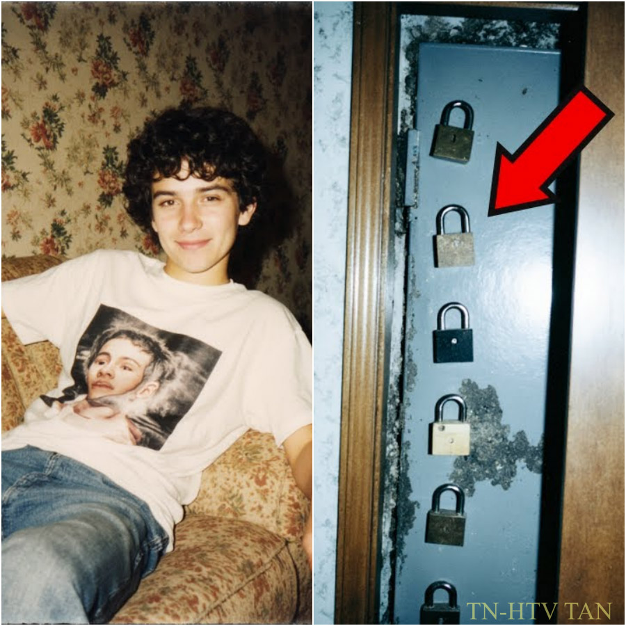 Collage artistique évoquant une porte cachée et des cadenas