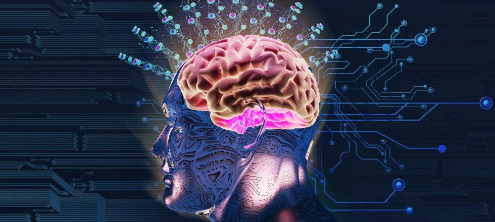 Illustration conceptuelle du cerveau et du traitement de l'information visuelle