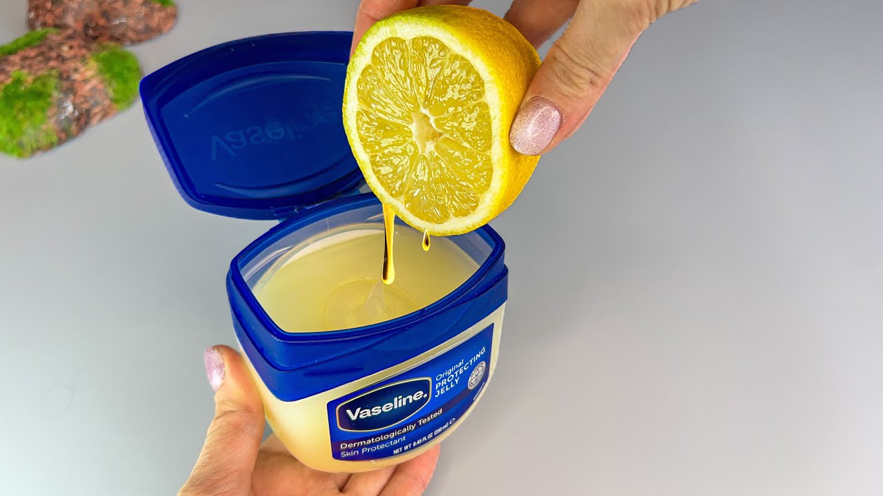 Préparation du soin vaseline citron