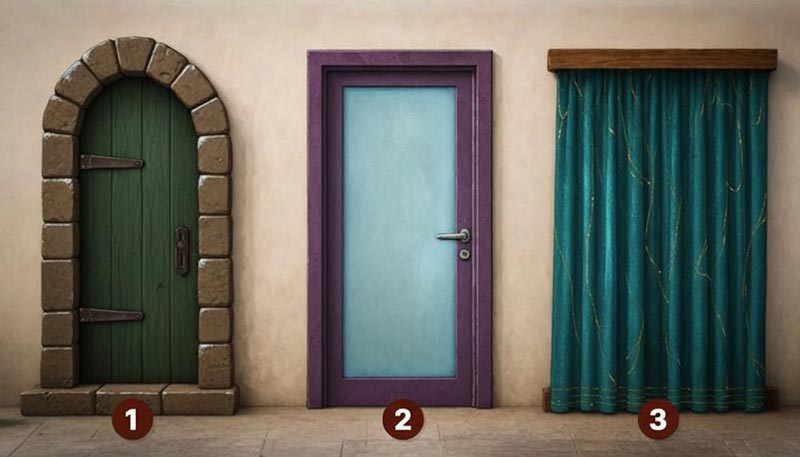 Illustration de trois portes différentes